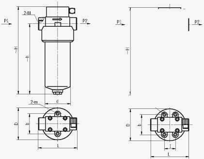 ZU-H、QU-H系列壓力管路過(guò)濾器管路連接